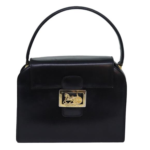 CELINE Hand Bag Leather Black - Picture 2 of 11